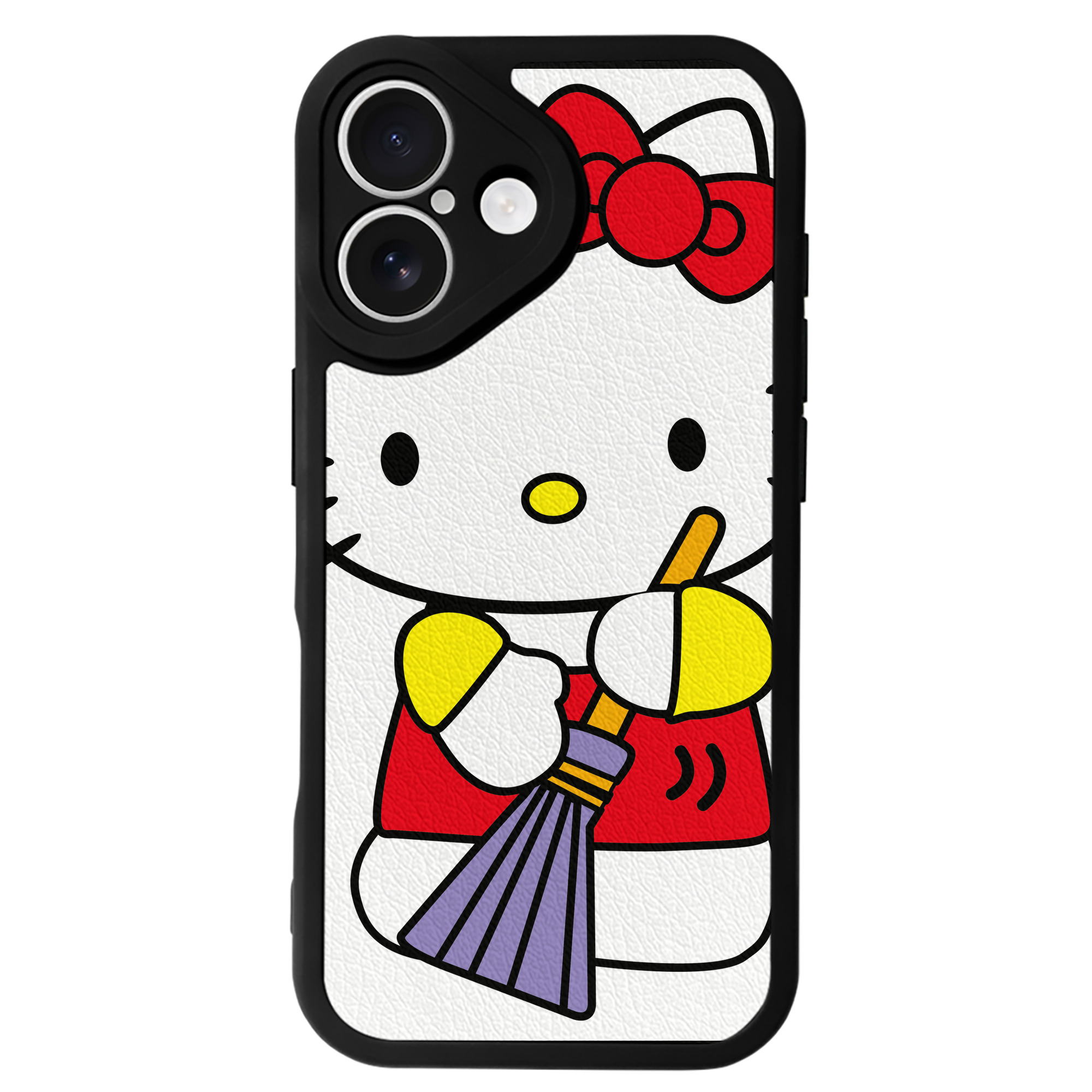 （画像用） Hello Kitty ハローキティ 【iPhone 16シリーズ対応】シリコンスマホケース（レザー調） 材質：シリコン